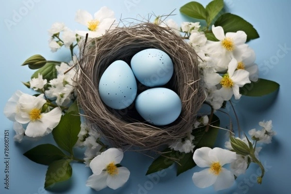 Fototapeta Easter egg isolated on pastel background