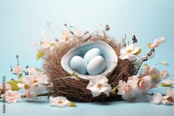 Obraz Easter egg isolated on pastel background