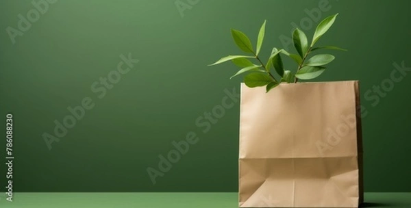 Fototapeta Eco bag mockup. Eco friendly concept. Zero waste. Space for text