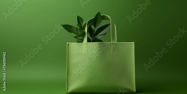 Fototapeta Eco bag mockup. Eco friendly concept. Zero waste. Space for text
