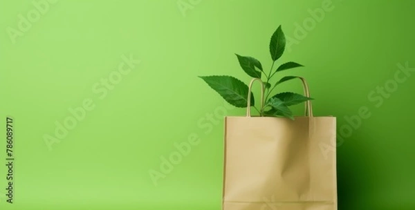 Fototapeta Eco bag mockup. Eco friendly concept. Zero waste. Space for text