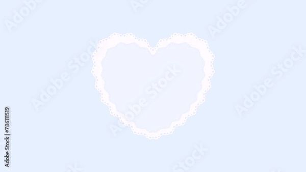 Fototapeta ハート型レースフレーム壁紙★