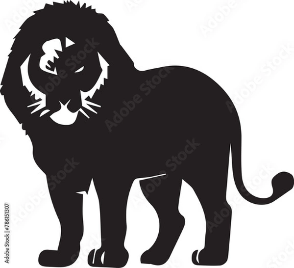 Obraz lion silhouette