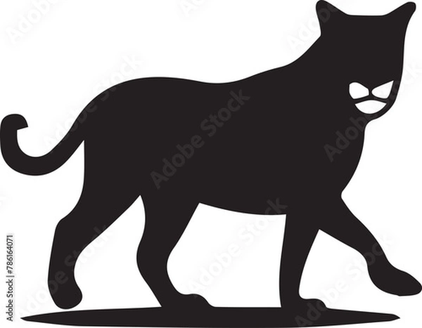 Obraz black cat silhouette