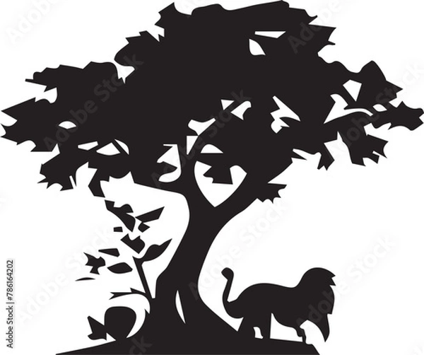 Obraz silhouette of a tree