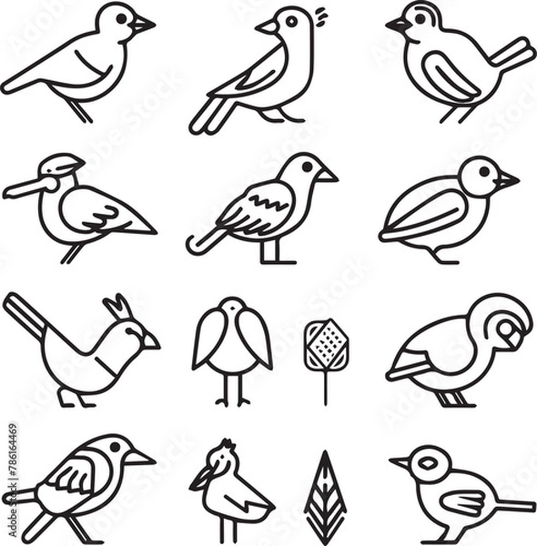 Obraz set of birds