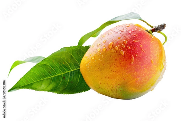 Obraz Mango and leaf, beautiful color
.isolated on white background