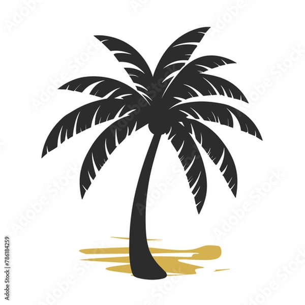 Fototapeta palm tree illustration