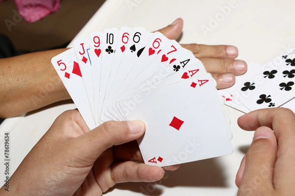 Obraz Playing cards in hand