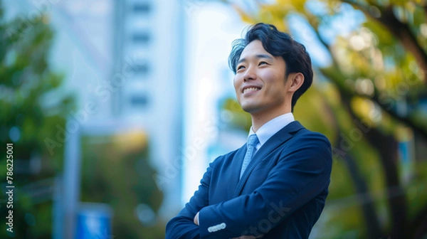 Fototapeta 笑顔のビジネスマン