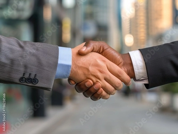 Fototapeta business people shaking hands