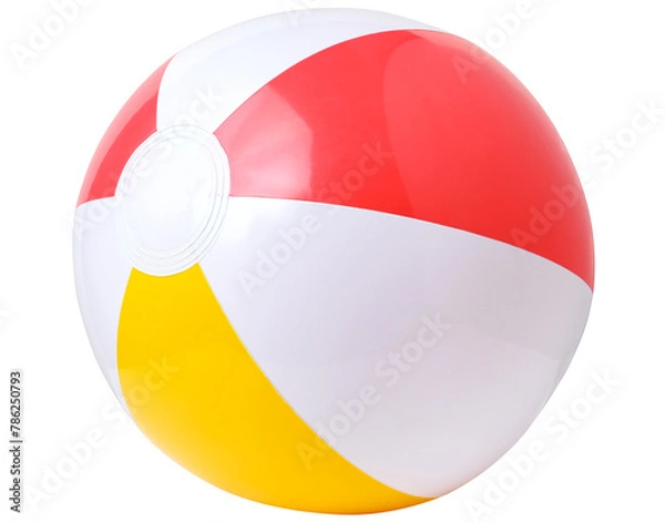 Obraz Inflatable Beach Ball isolated on a transparent background.