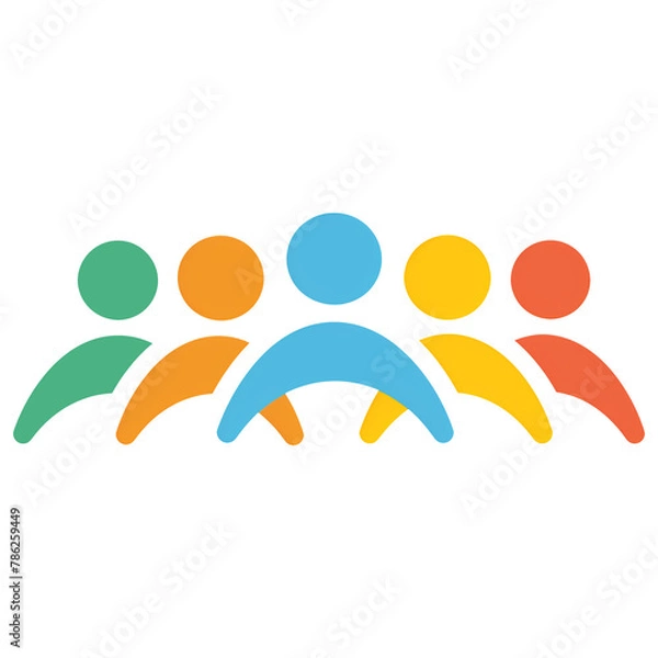 Fototapeta association icon, unity icon, community icon