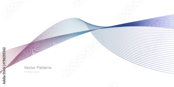 Obraz うねる流線のアブストラクト背景