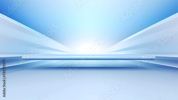 Fototapeta Digital technology blue digital art abstract poster web page PPT background
