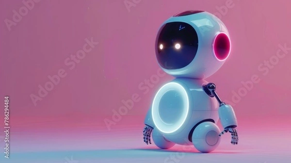 Fototapeta 3D Technology Sensing Metaverse Virtual Reality: Robots in Data