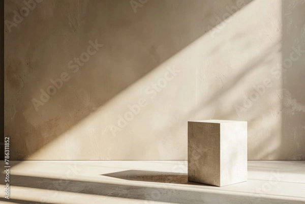 Obraz Minimalistic abstract background with podium for product representation 