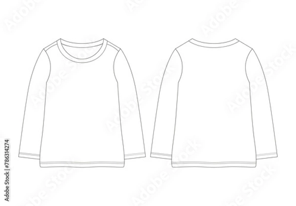 Obraz TECHNICAL  FLAT SKETCHES - INFANT BOYS & GIRLS TOP FRONT & BACK
