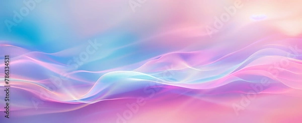 Fototapeta Abstract gradient pink purple and blue soft colorful background. Modern horizontal design