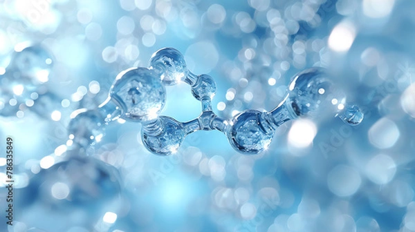 Fototapeta 3D Background of Biological and Organic Glass Tech Molecules
