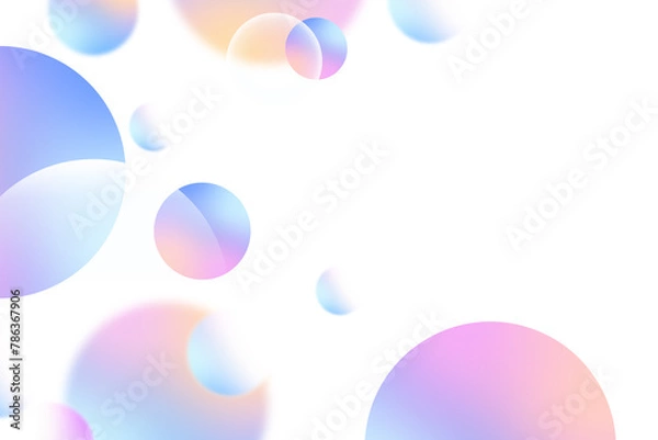 Fototapeta Abstract geometric background gradient soft light pastel bokeh for Graphic Business background hitech technology digital design illustration web template background backdrop desktop wallpaper bubbles