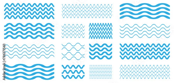 Fototapeta Wave logo. Wave icon vector. Wave lines
