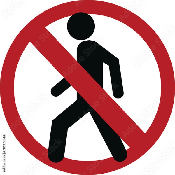 Fototapeta do not enter sign vector