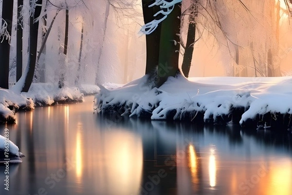 Obraz icicles and snow