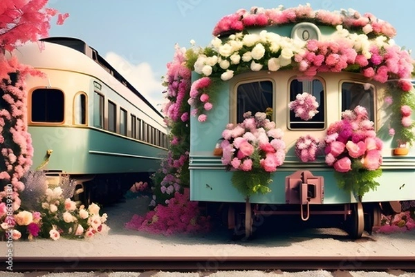 Obraz train in the city