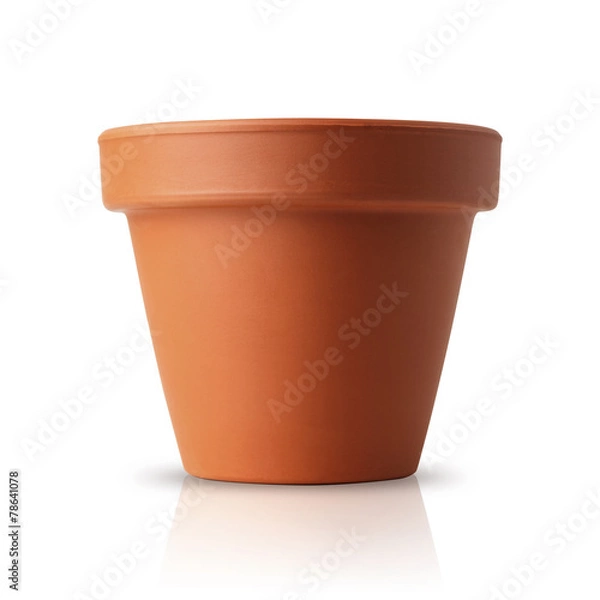 Obraz doniczka na białym tle