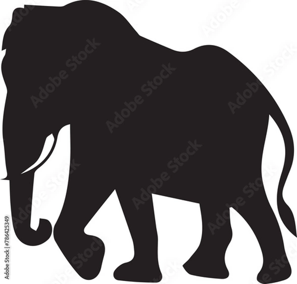 Obraz elephant silhouette vector