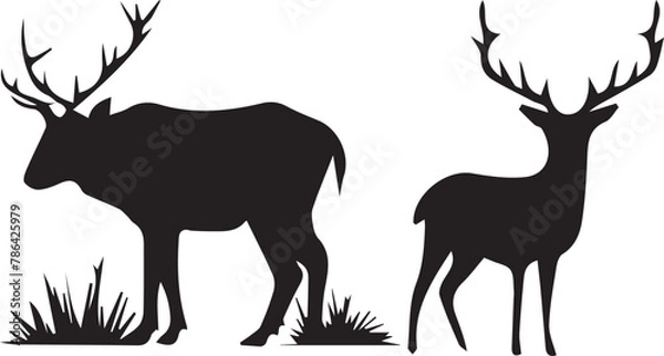 Obraz silhouette of deer