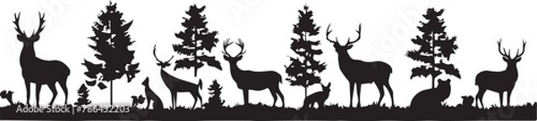 Obraz silhouette animals