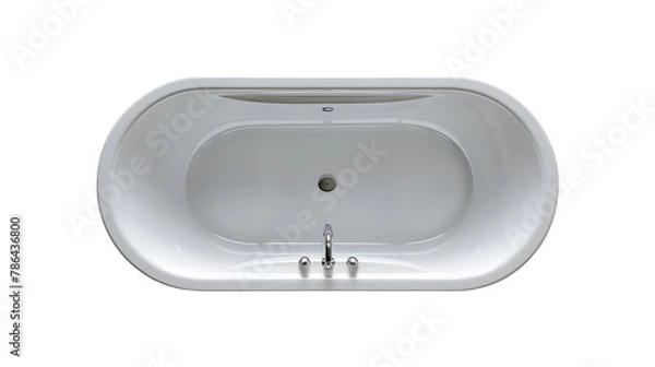 Fototapeta Top view of bathtub, transparent image