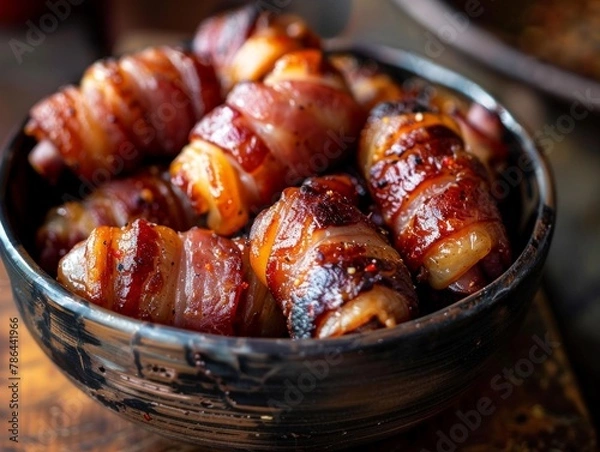 Fototapeta a bowl of pigs in blankets