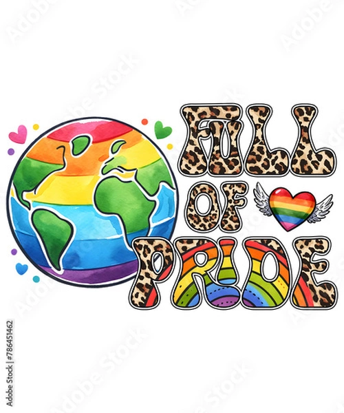 Fototapeta Full Of Pride LGBT Sublimation PNG