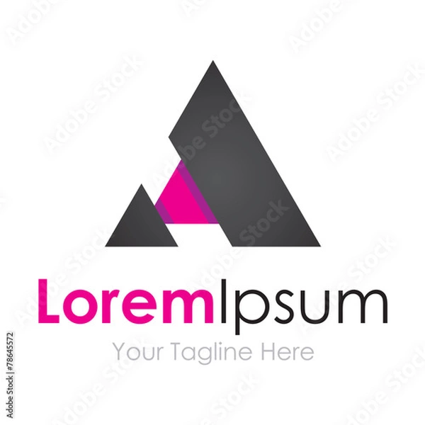 Fototapeta Triangle multilayered tech simple business icon logo