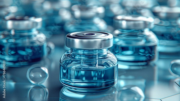 Obraz Small Lab Bottle With Turquoise theme