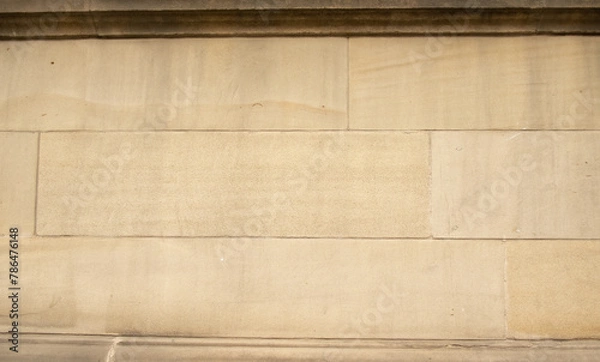 Obraz Close up of sandstone block wall on building