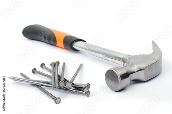 Obraz Hammer with nails