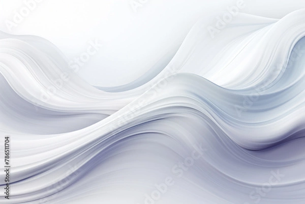 Fototapeta abstract background with smooth lines in white colors, digitally generated image
