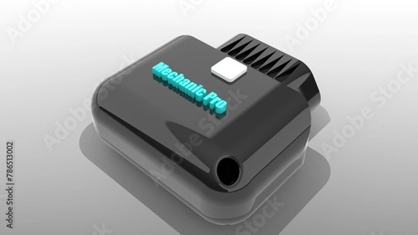 Fototapeta Representación de un sensor OBD 2. 