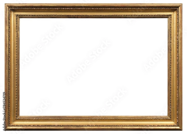 Fototapeta Old picture frame in PNG format on a transparent background.