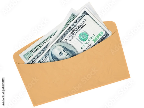Obraz Envelope with cash dollars