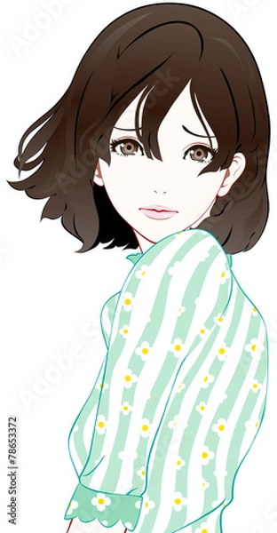 Obraz 女性　春服　トラブル