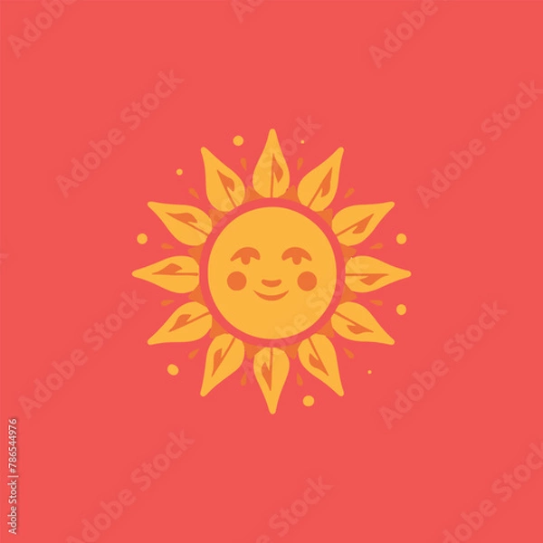 Obraz Sun vector, joyful sun, icon, illustration