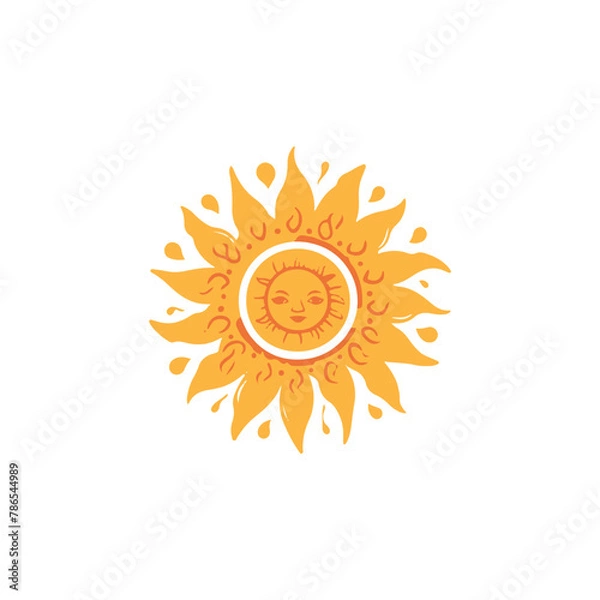 Obraz Sun vector, joyful sun, icon, illustration