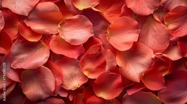 Fototapeta Chic essence with rose petal array