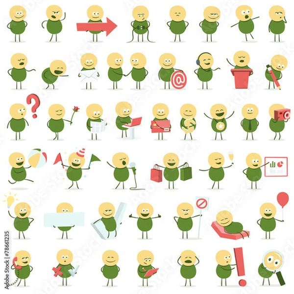 Obraz Cute Vector Character In Different Situations