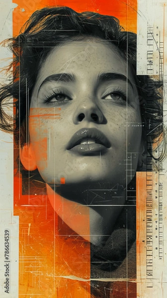 Fototapeta A Collage of Diverse Styles. Print Media Imaginative Compositions